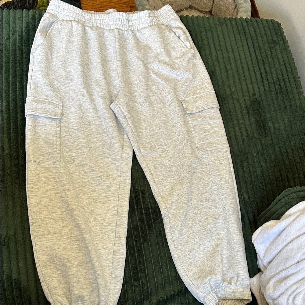 Light Gray Cargo Jogger Pants
